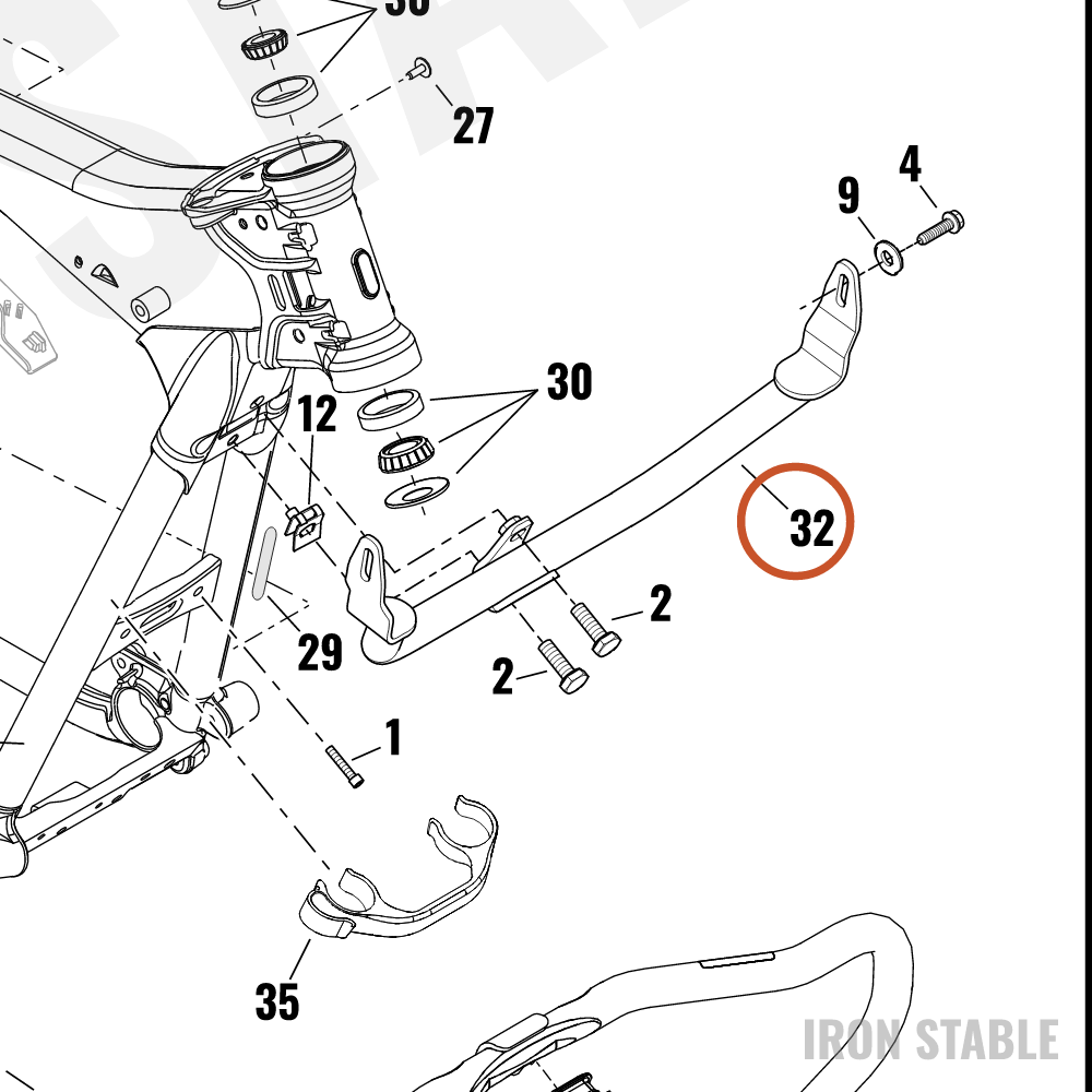 Harley-Davidson Bracket, Fr Fair Sprt, Assembly, Bla