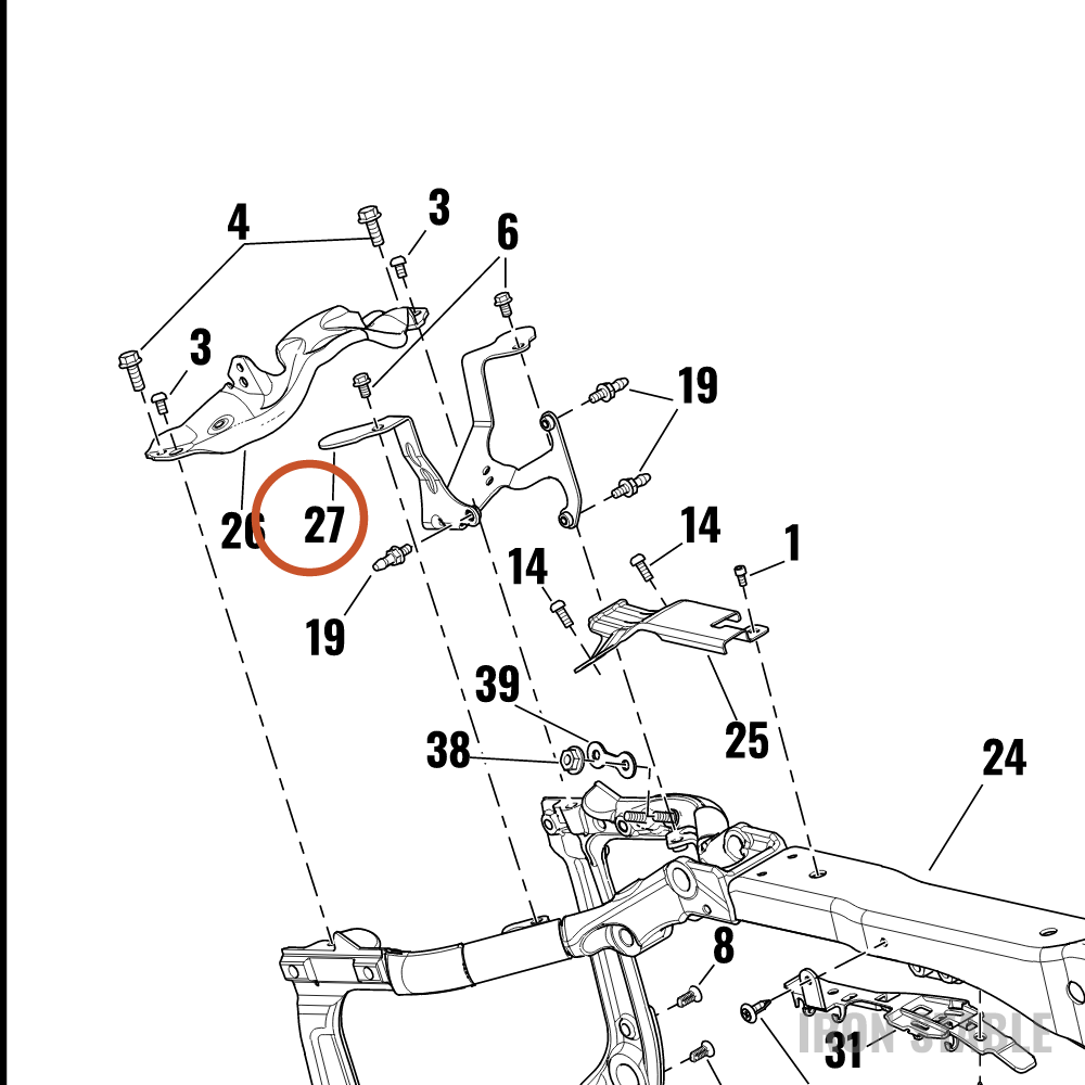 Harley-Davidson Frame Sub-Component, Mid, Lower, Crossm