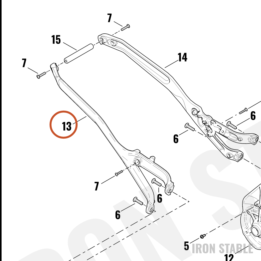 Harley-Davidson Struct Tailsect Sub-Component, Rh,