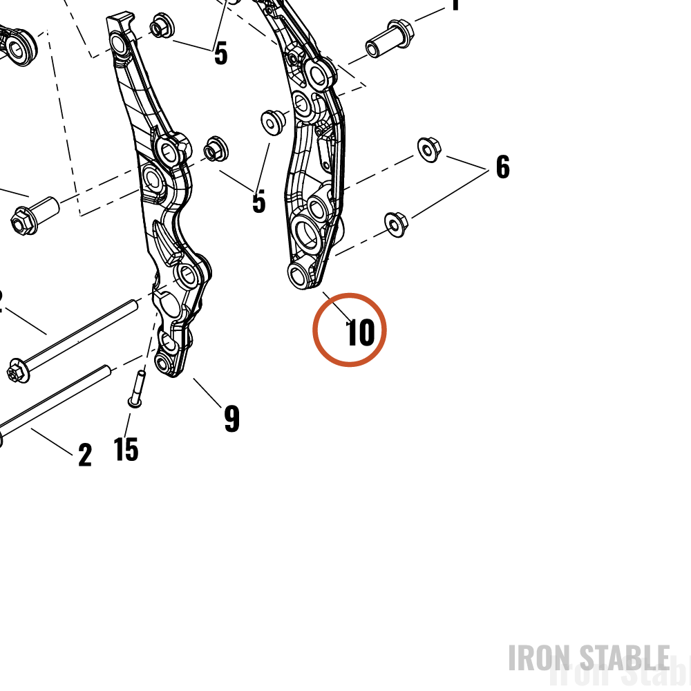 Harley-Davidson Bracket, Chas Struct Mounting, Mid, Lh