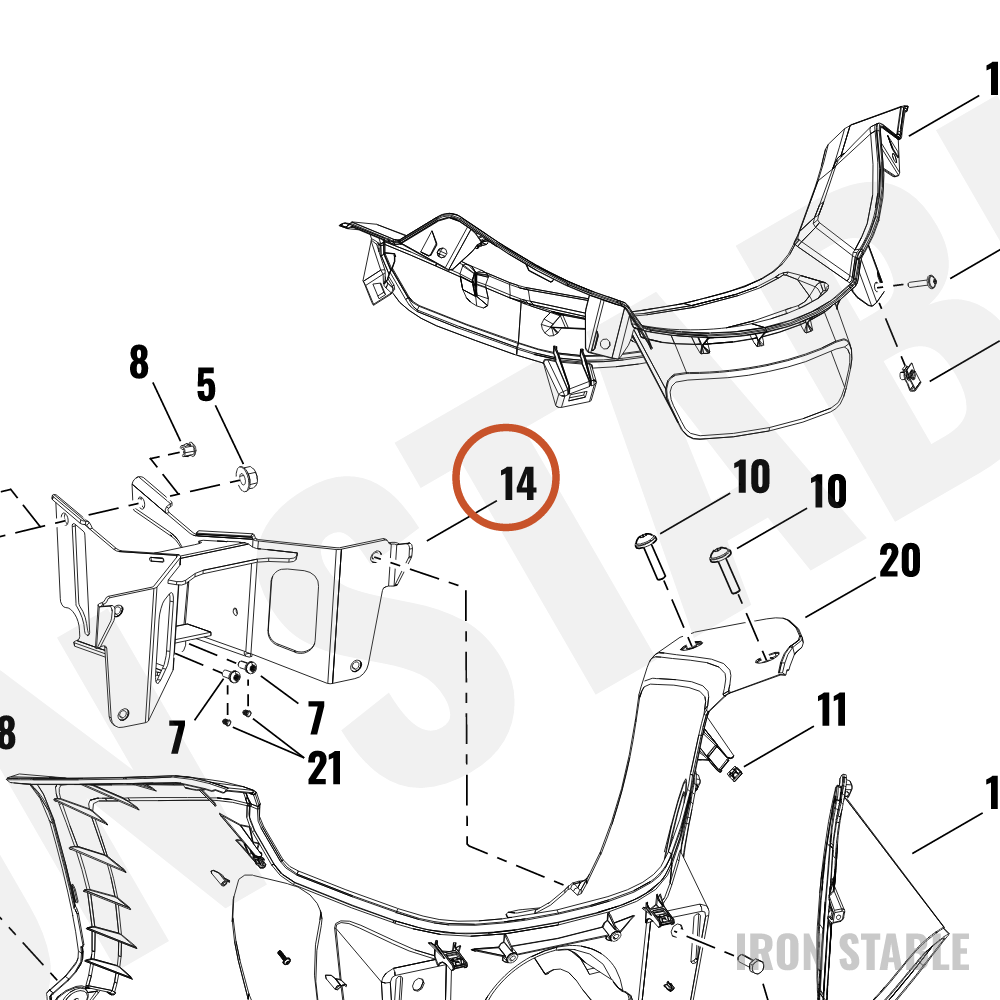 Harley-Davidson Bracket, Fr Fair Sprt, Upper