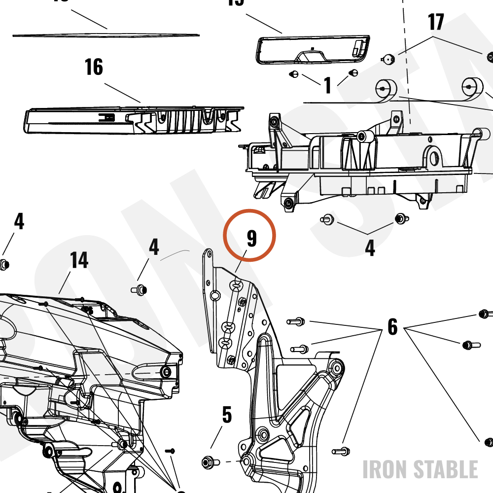Harley-Davidson Bracket, Fr Fair Sprt, Main, Rh