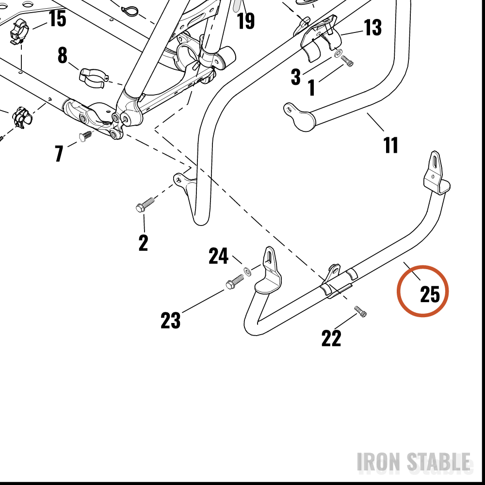 Harley-Davidson Bracket, Fr Fair Sprt, Assembly, Bla