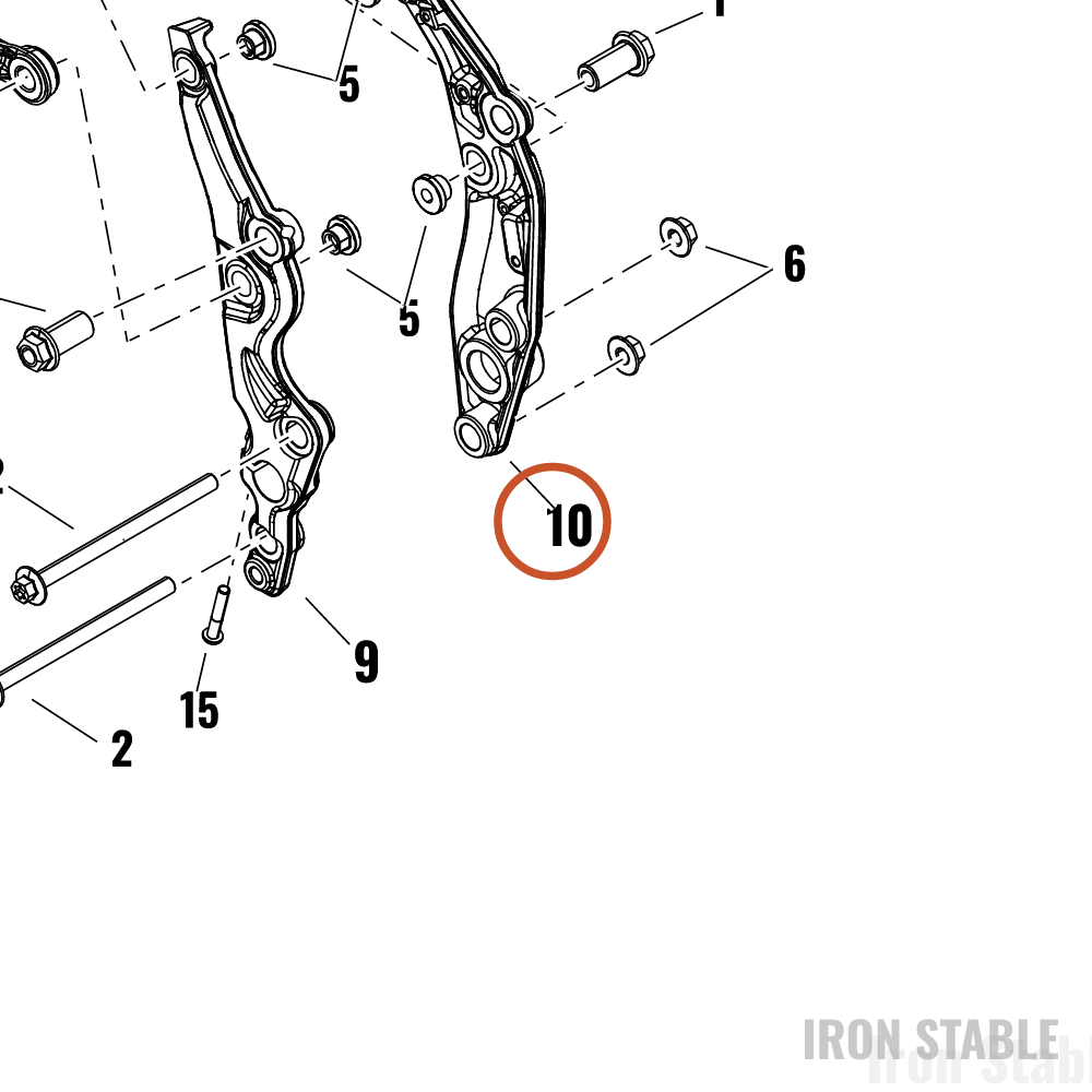 Harley-Davidson Bracket, Chas Struct Mounting, Mid, Lh