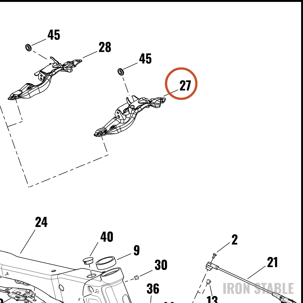 Harley-Davidson Frame Sub-Component, Rear, Upr, Cross