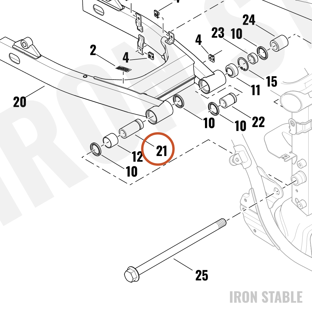 Harley-Davidson Spacer, Pivot, Right