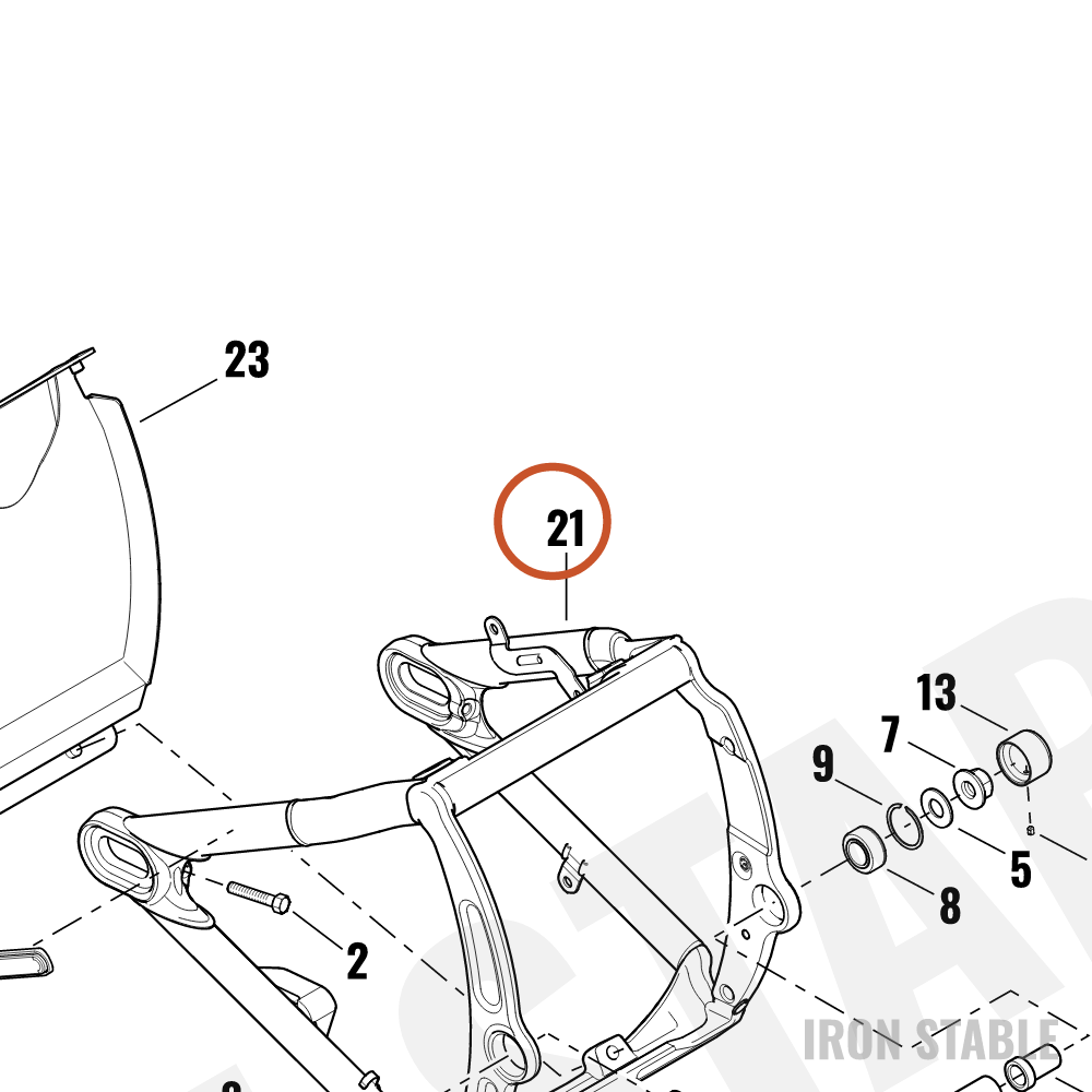 Harley-Davidson Swingarm, Fxse, 240, Scorched App