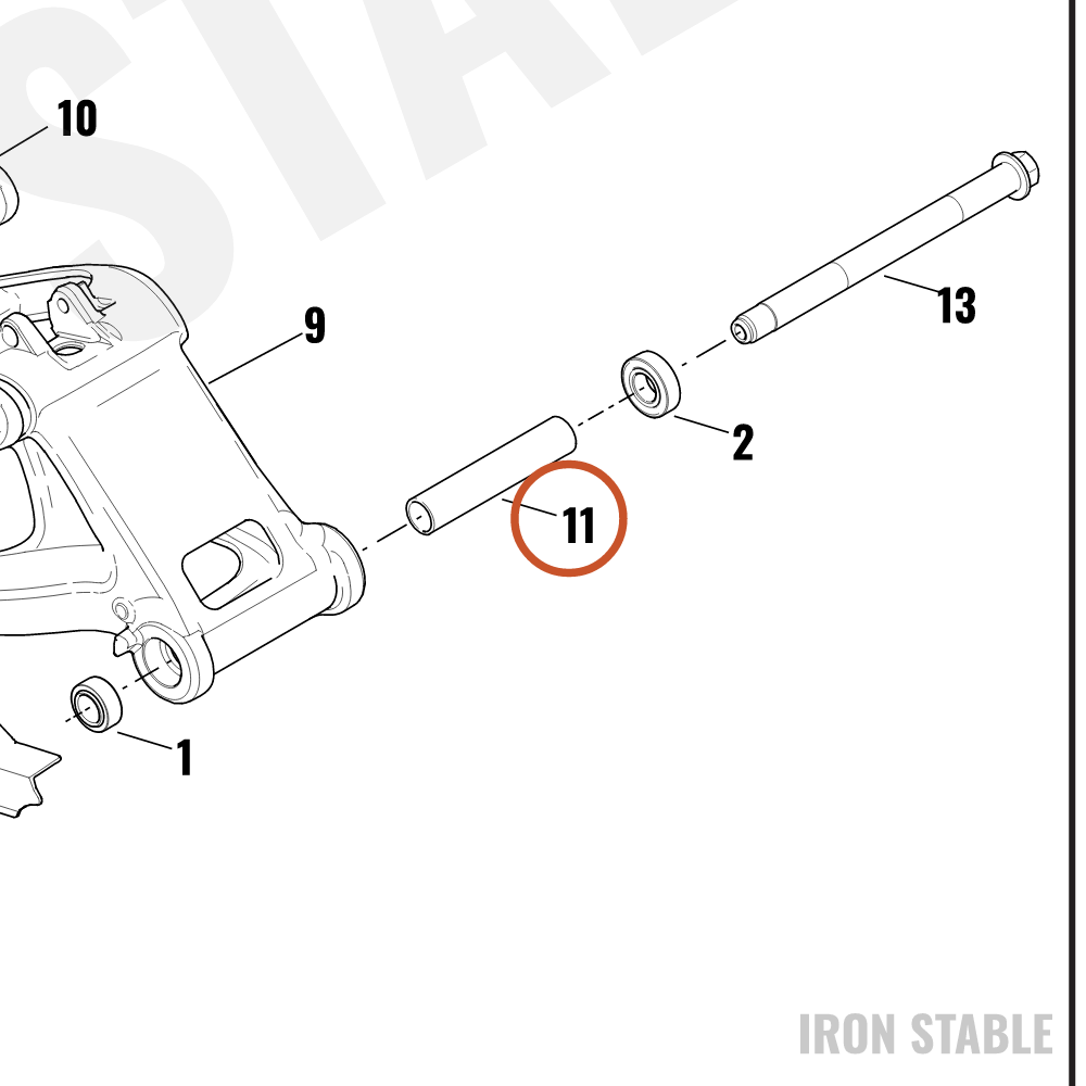 Harley-Davidson Spacer, Swgarm Bearing, Spacer
