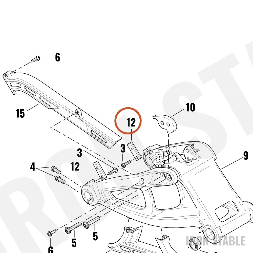 Harley-Davidson Brace, Swgarm, Coupler To Hoop