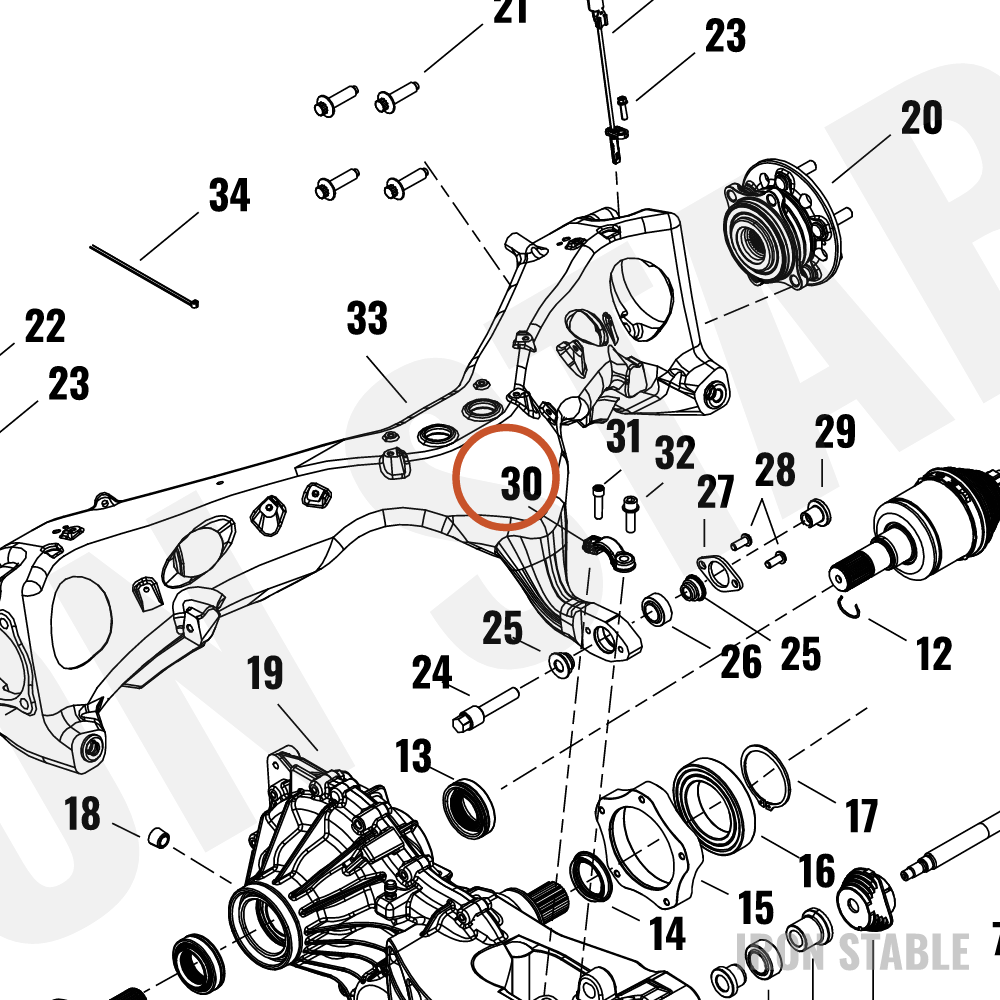 Harley-Davidson Swingarm, Clamp, Bolt, Pivot
