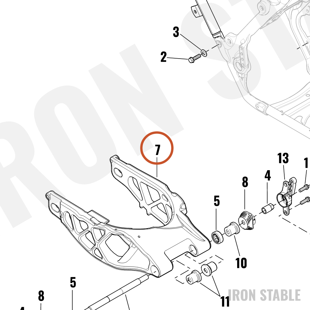 Harley-Davidson Sub-Assembly, Swgarm, 131rr