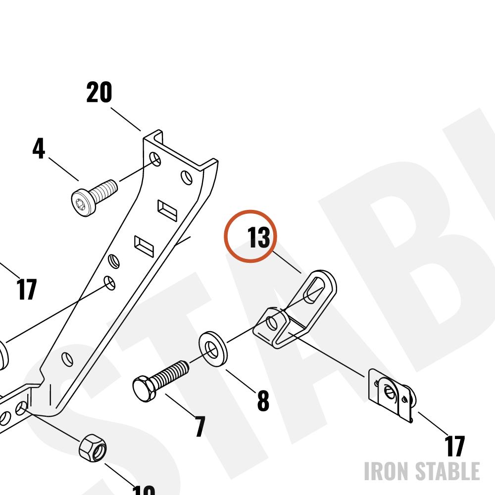 Harley-Davidson Bracket, Front Saddlebag Mounting, Flat Blk