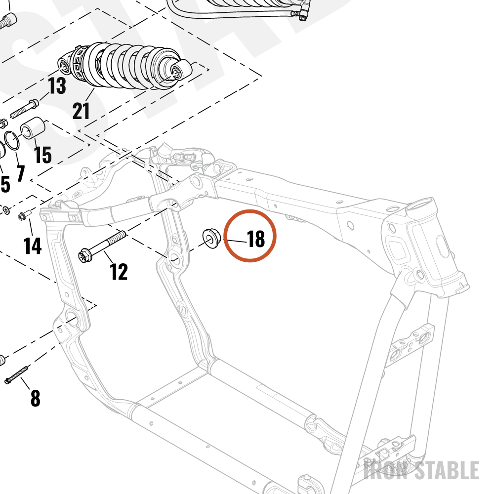 Harley-Davidson Pivot Nut, Swingarm
