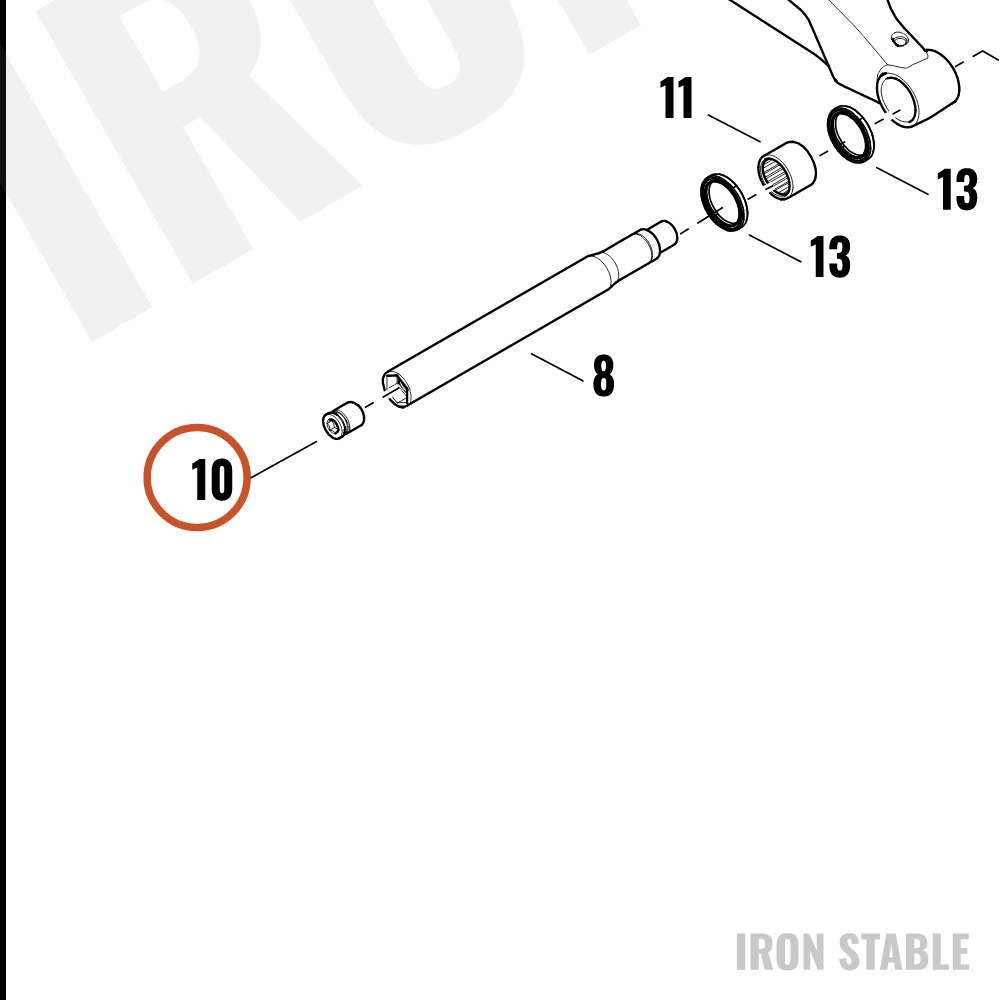 Harley-Davidson Shaft, Swgarm Pvt, Thread Reduce