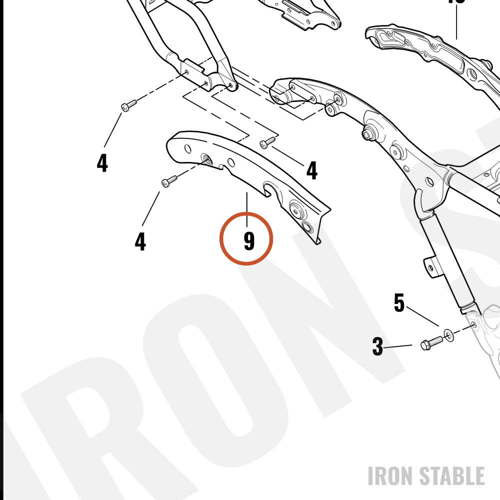 Harley-Davidson Cover, Rh-Frame, Chrome