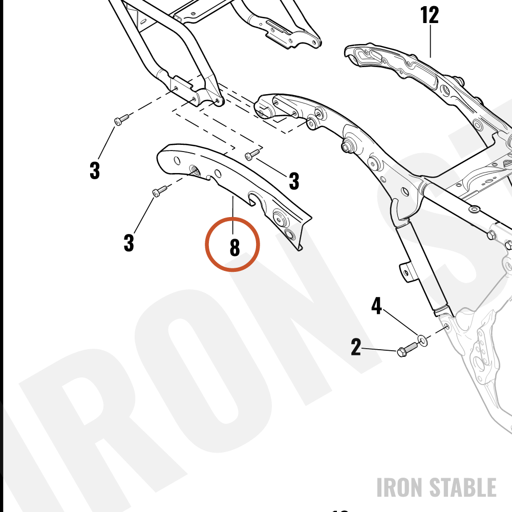 Harley-Davidson Cover, Lh-Frame, Chrome