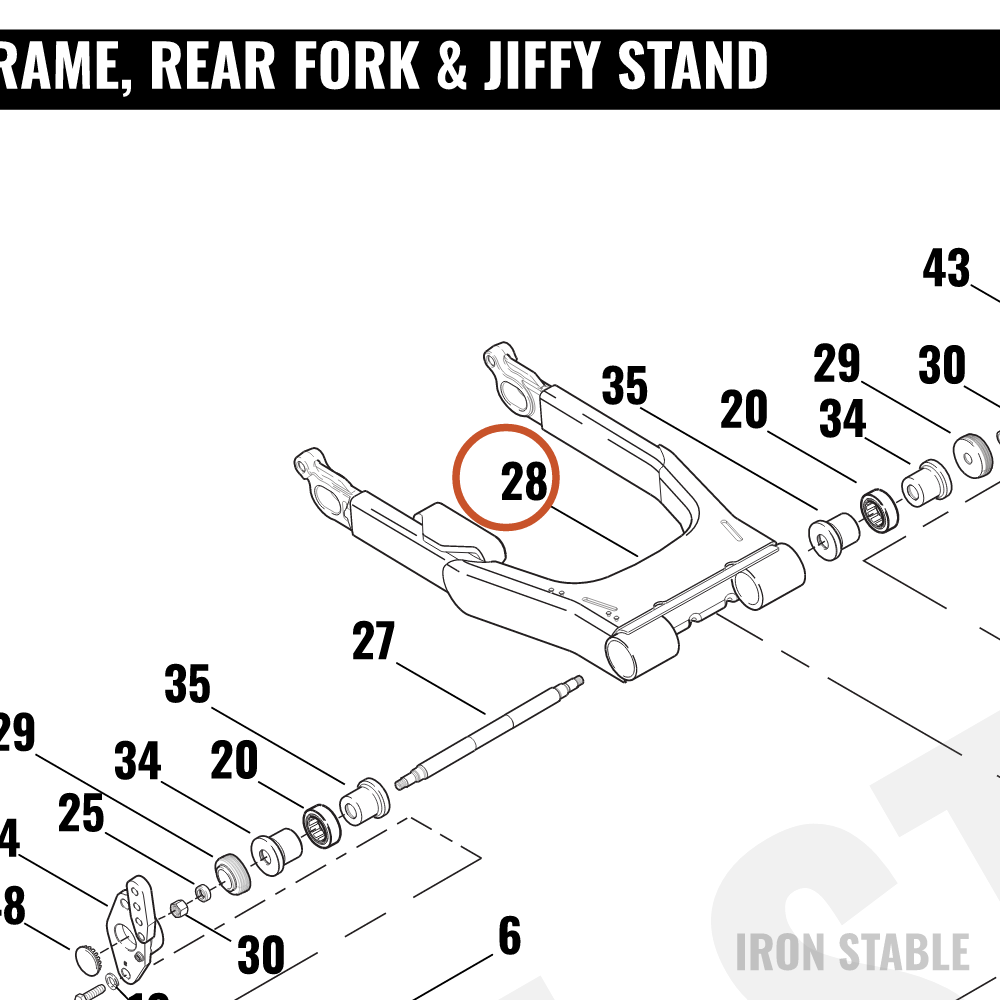 Harley-Davidson Fork Assembly, Rr