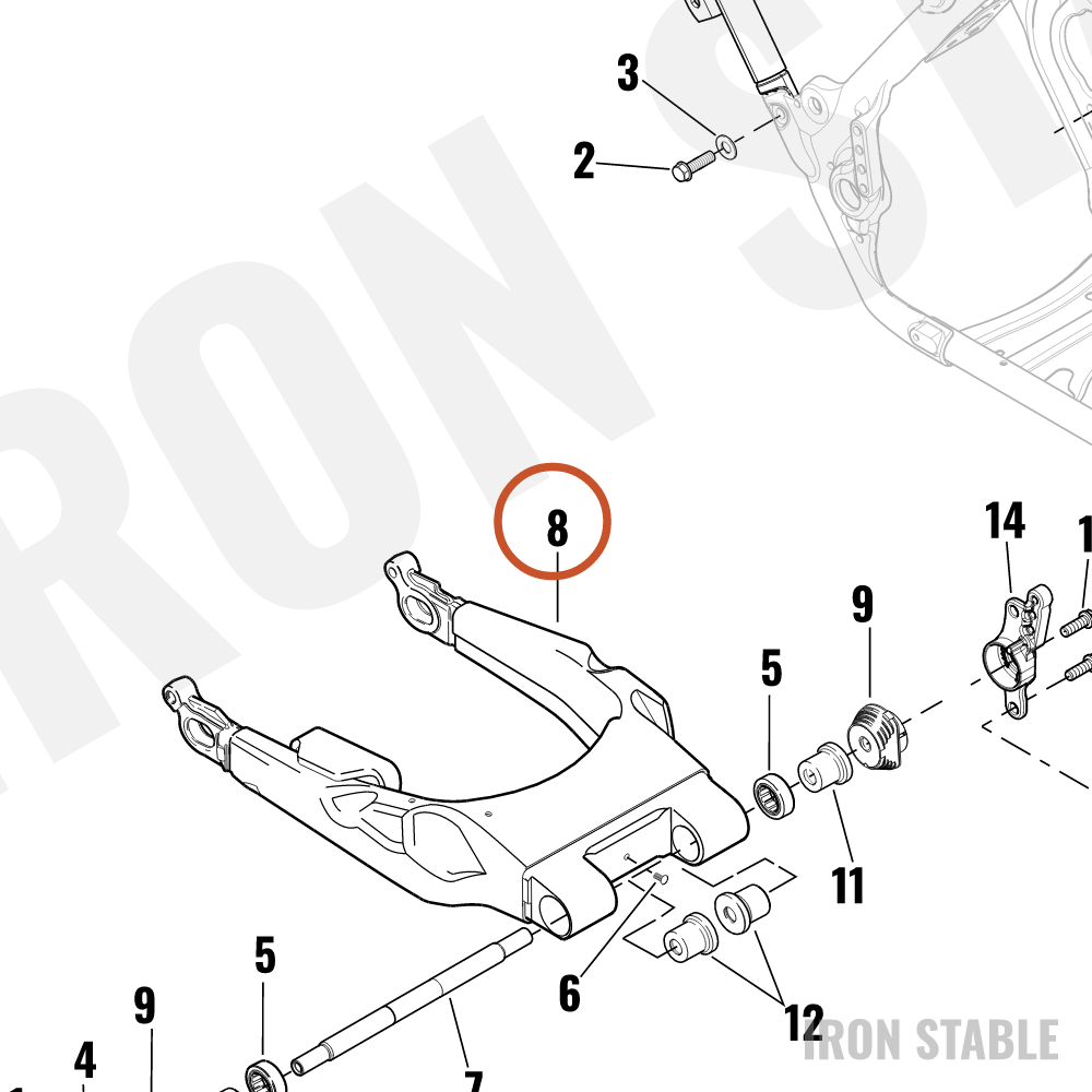Harley-Davidson Swingarm, Fork Weldment, Rr