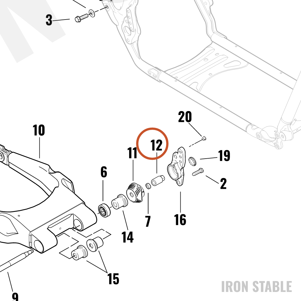 Harley-Davidson Nut, Rr Pivot Shaft