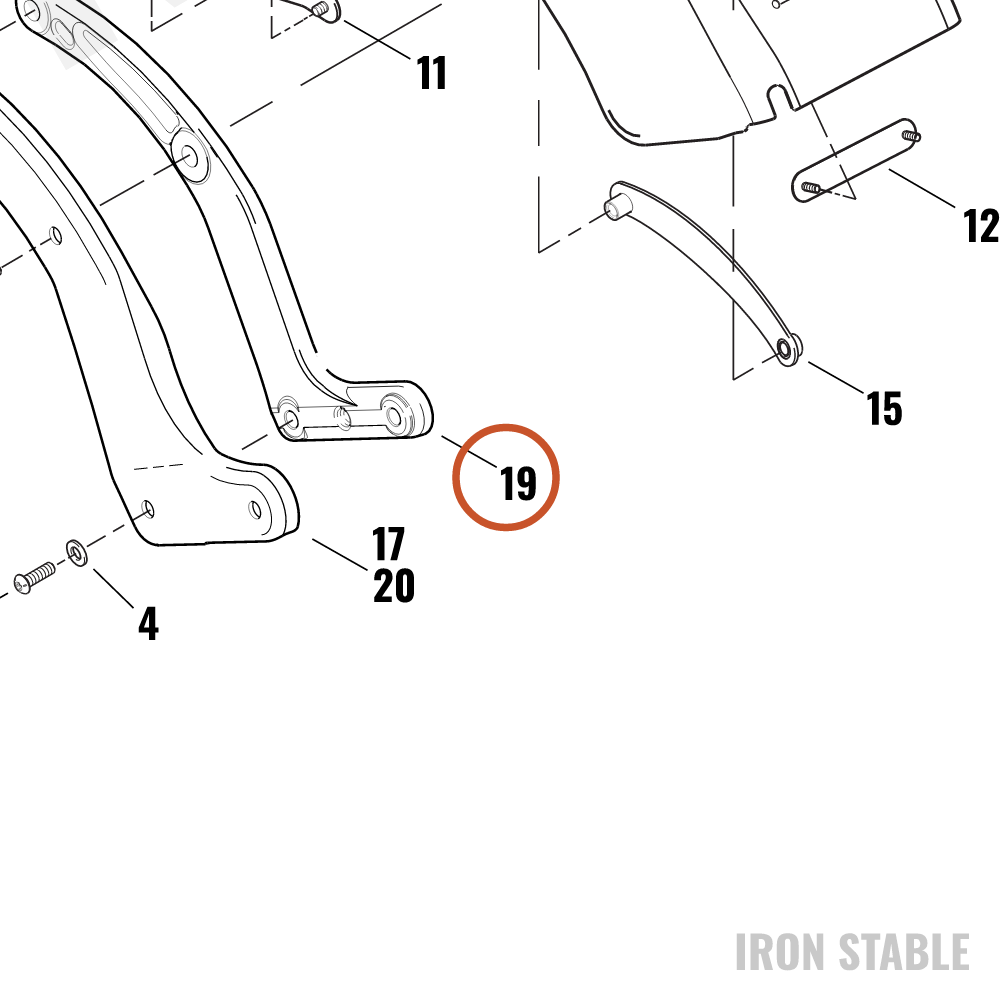 Harley-Davidson Support, Rh/Fndr, Smth/Wide