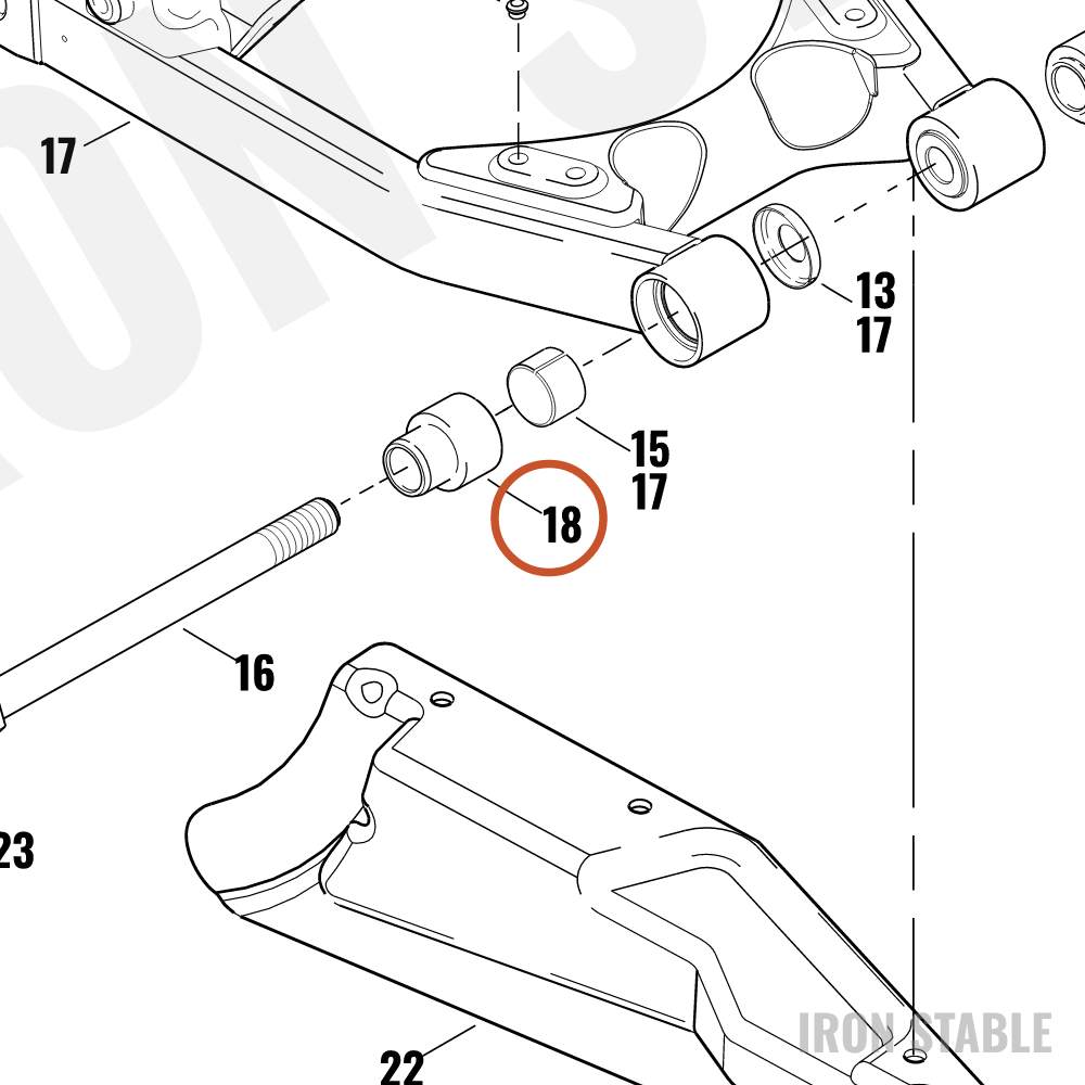 Harley-Davidson Spacer, Rh, Swgarm