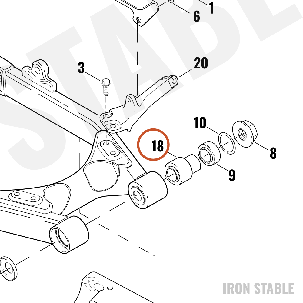 Harley-Davidson Spacer, Pivotshaft, Swgarm