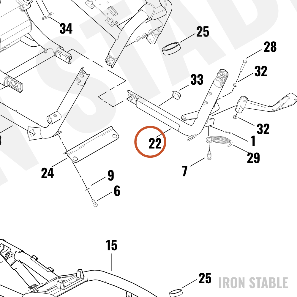 Harley-Davidson Weldment, Lh/Lower Frame, Pntd
