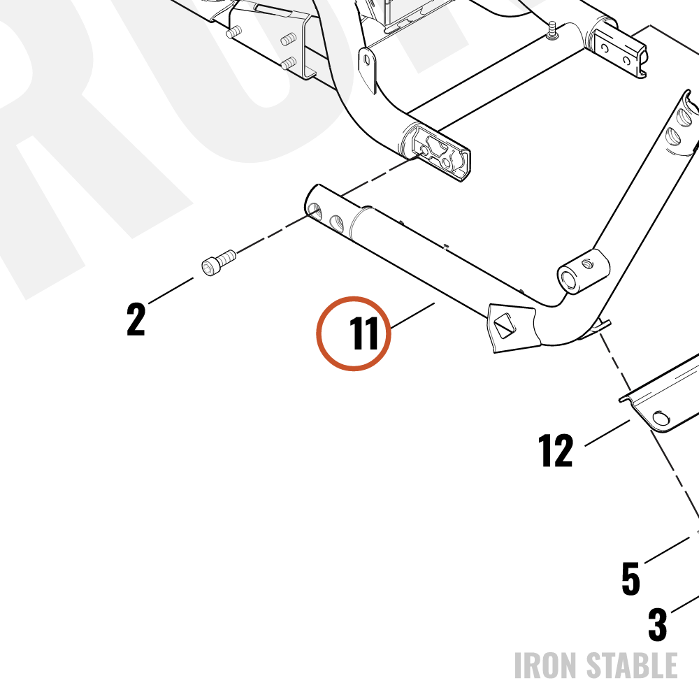 Harley-Davidson Weldment, Rh, Lower Frame/Satin Gr