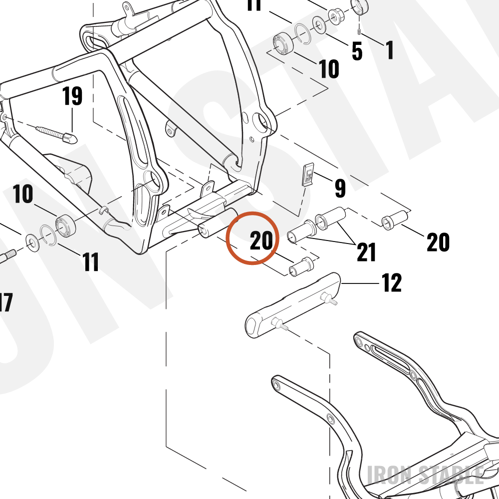 Harley-Davidson Bushing, Swgarm