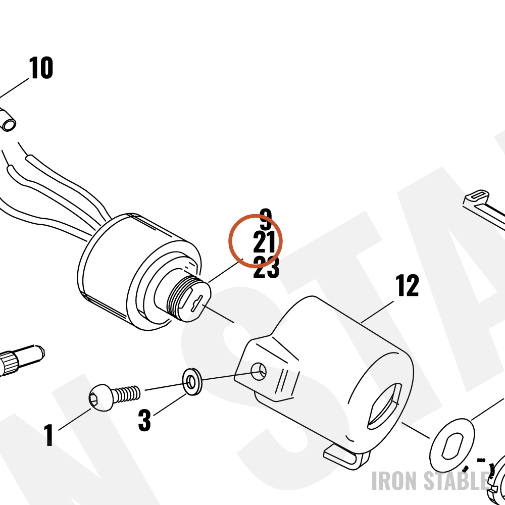 Harley-Davidson Lockset Assembly, Ign/Steer Hd