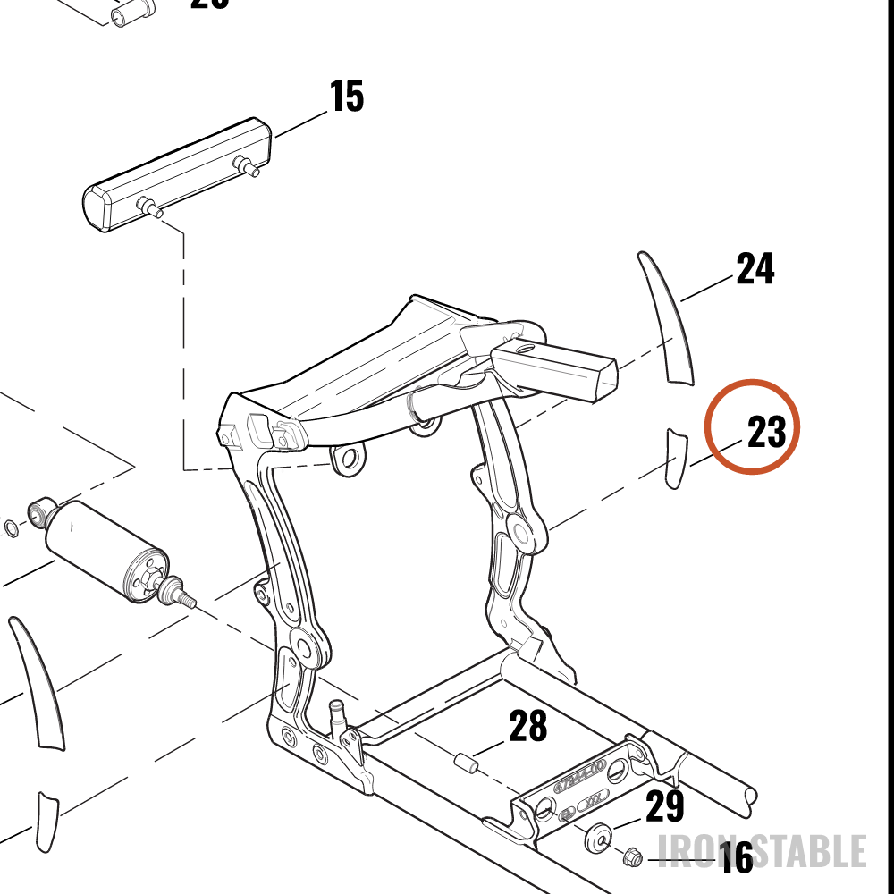 Harley-Davidson Insert, Lh/Btm, Frame
