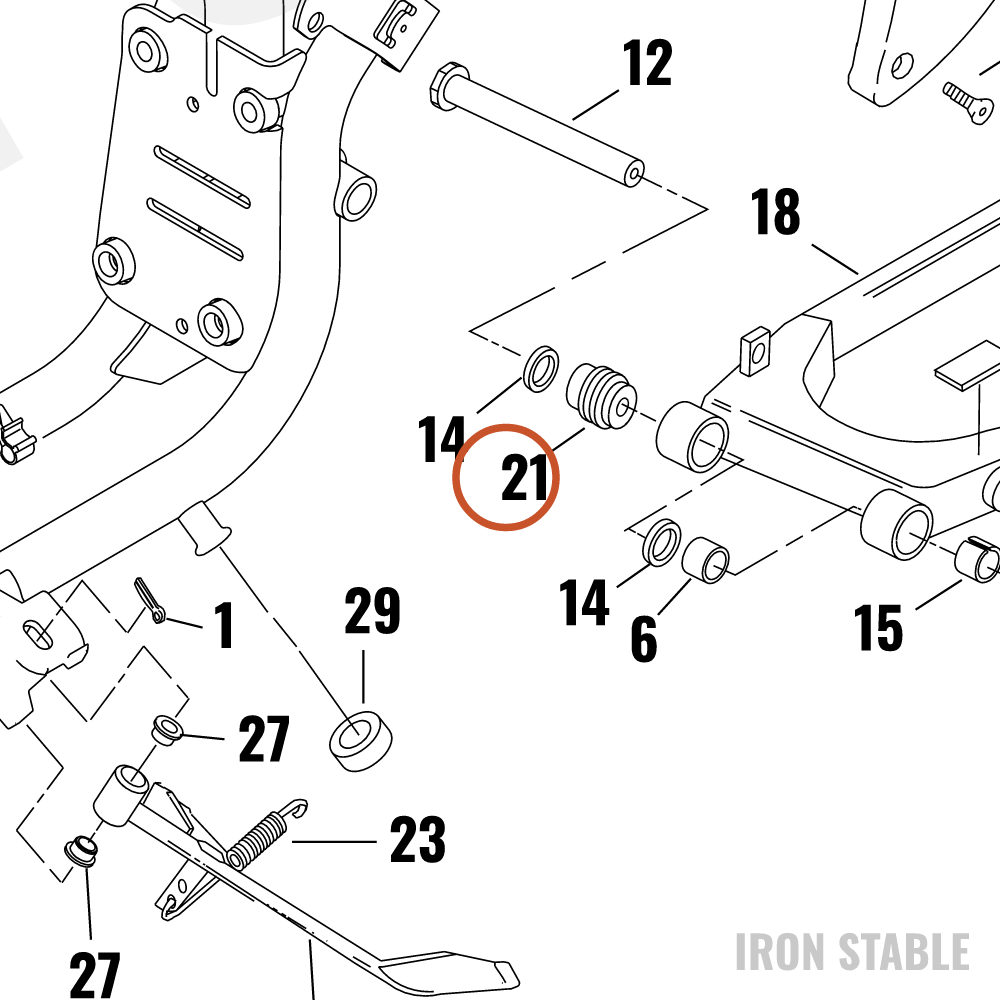 Harley-Davidson Bearing, Rr Fork, Pre-Greased