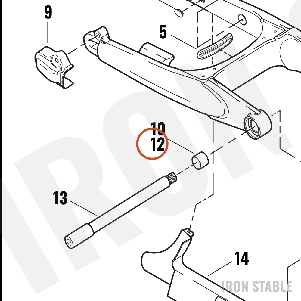 Harley-Davidson Bushing, Pivot, Swgarm