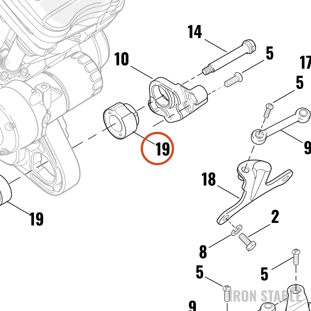 Harley-Davidson Isolator, Front Mnt