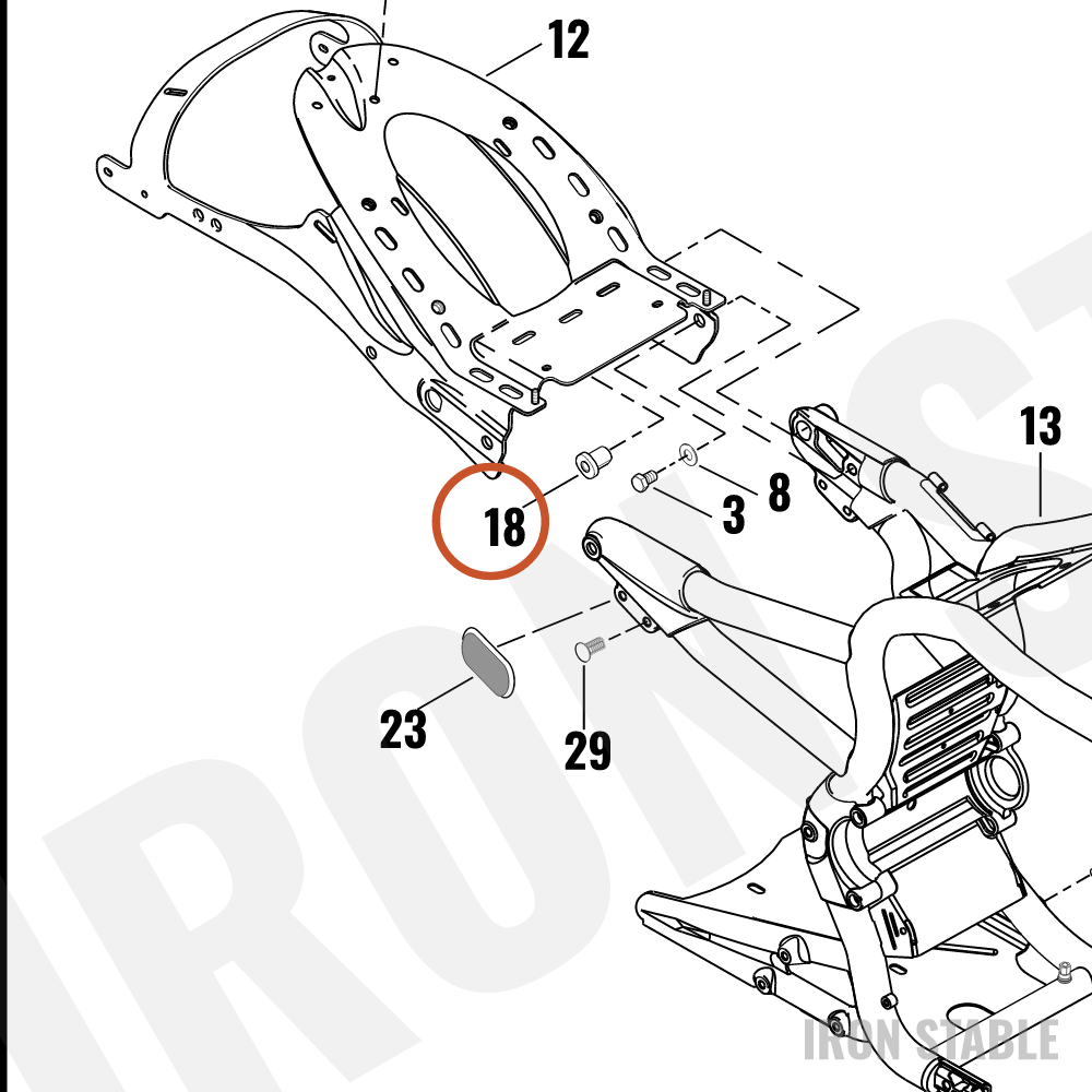 Harley-Davidson Nut, Shock Mnt.