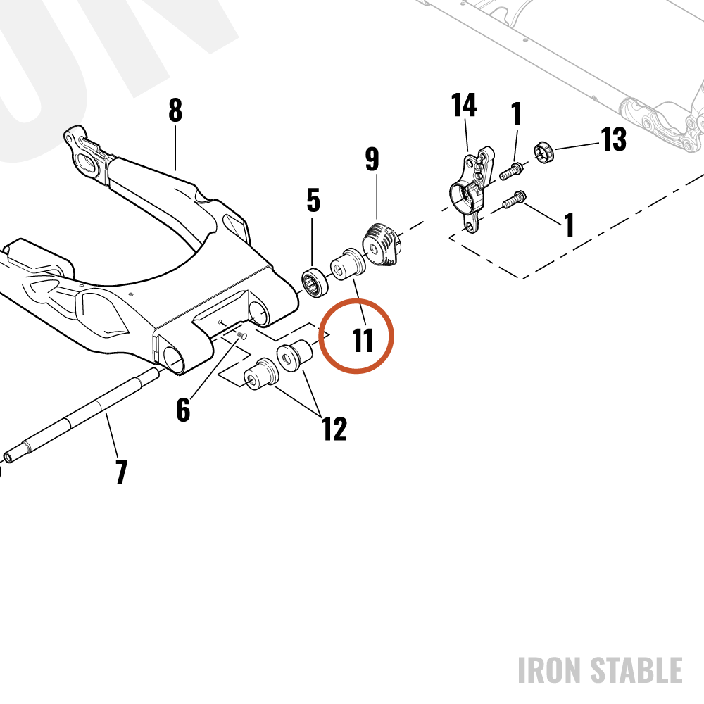 Harley-Davidson Spacer, Swgarm Bearing, X
