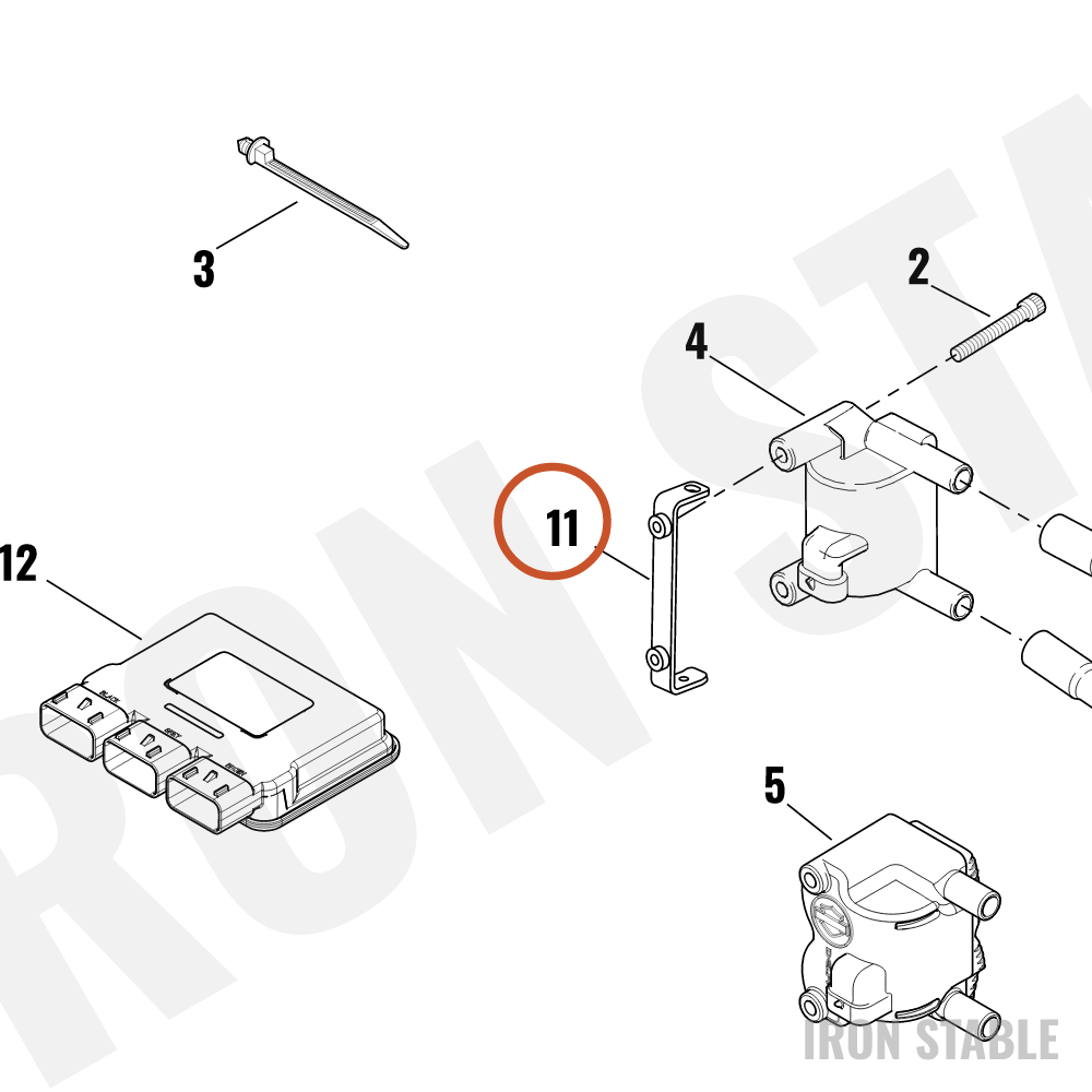 Harley-Davidson Bracket Assembly, Coil Mount