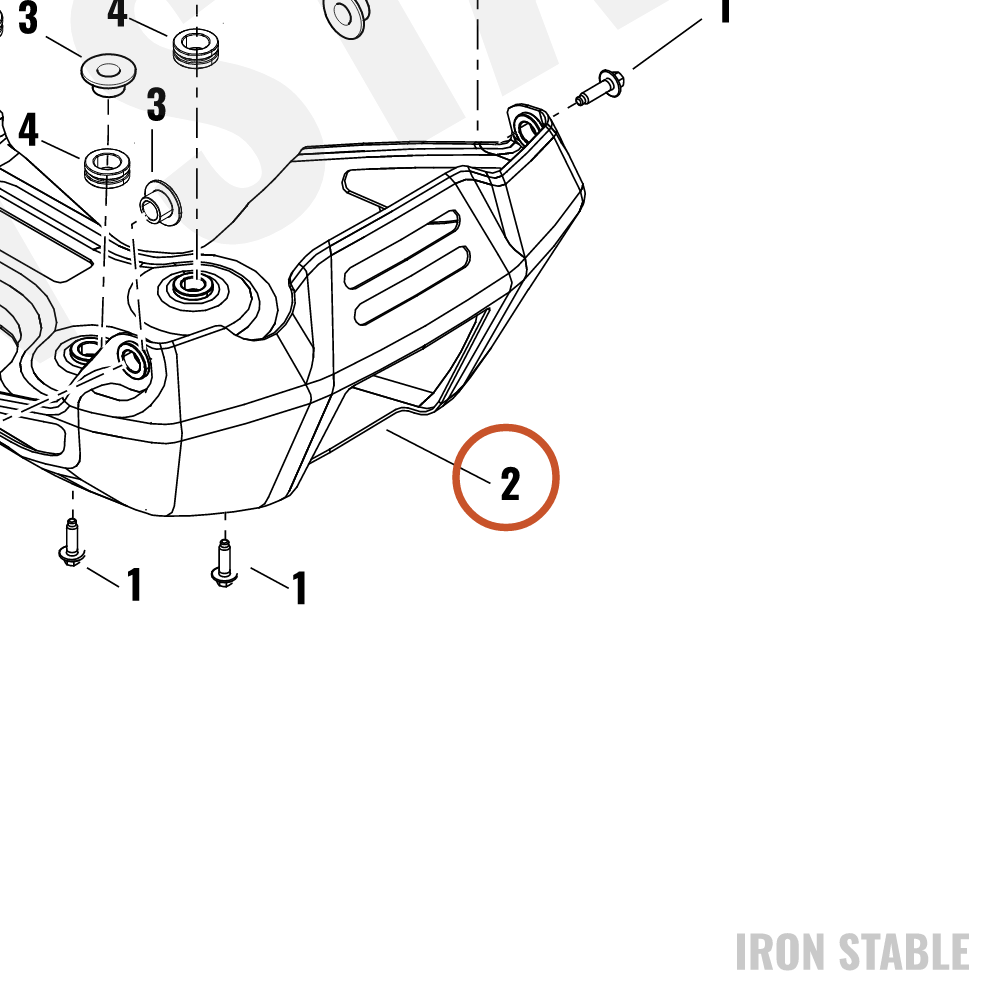 Harley-Davidson Plate, Skid, Assembly