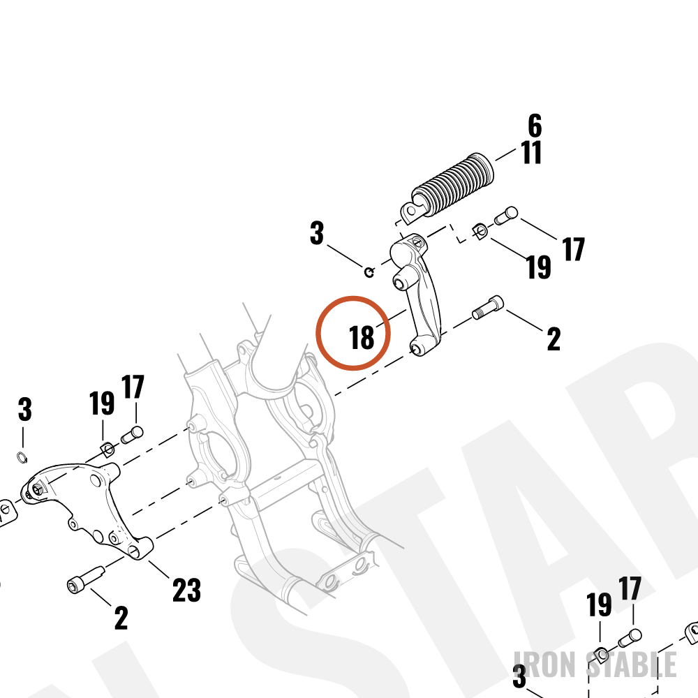 Harley-Davidson Bracket, Footpeg Mt, X