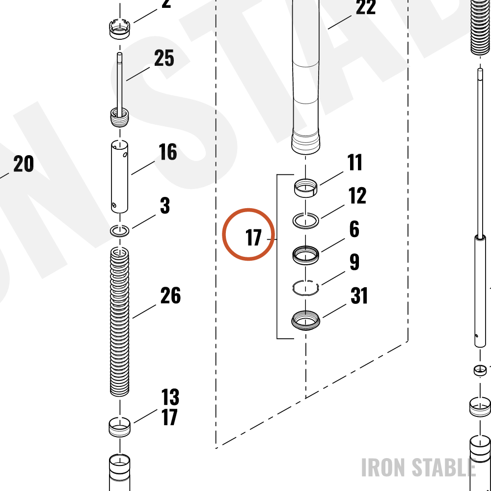 Harley-Davidson Kit-Fork Rebuild, Xr1200/Vrscf(