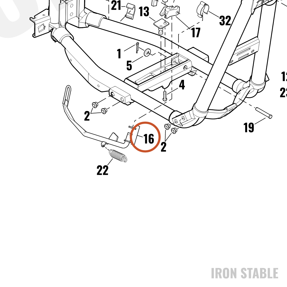 Harley-Davidson Weldment-Jiffystand, Chrome