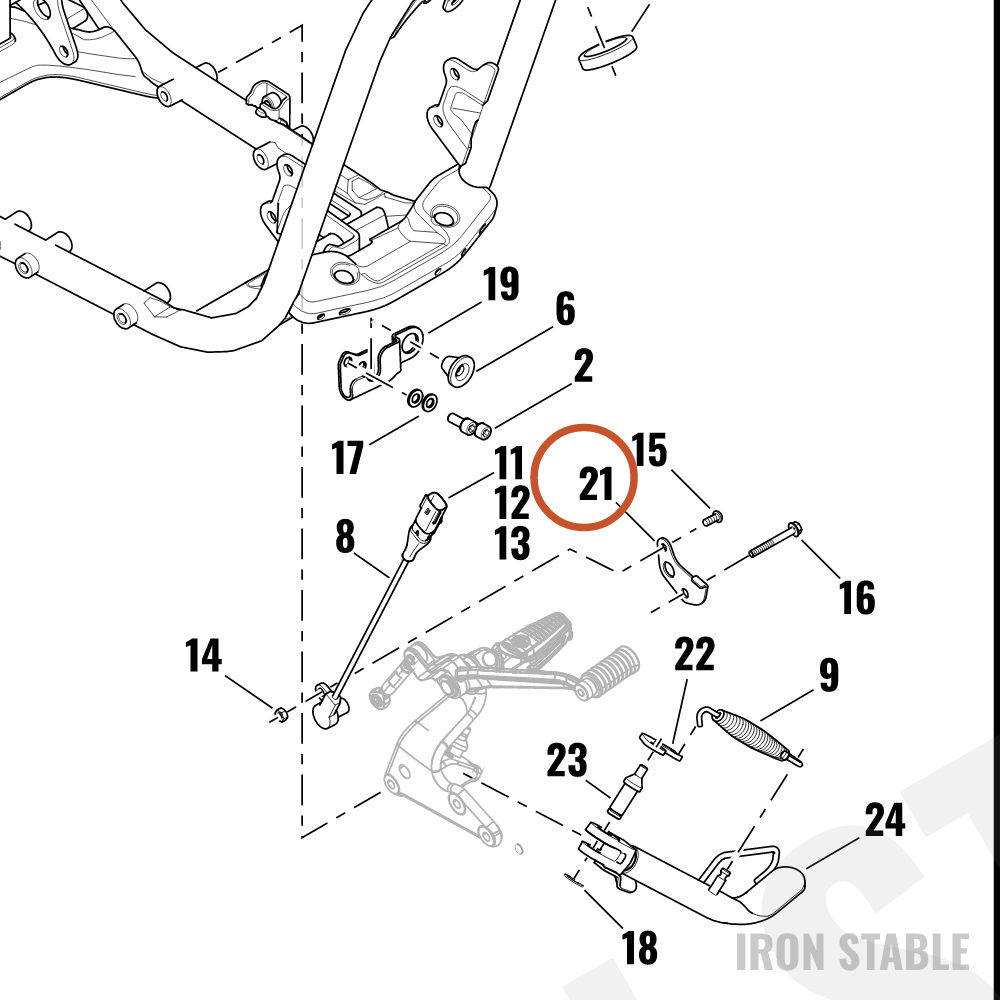 Harley-Davidson Bracket, Side Stand Sensor