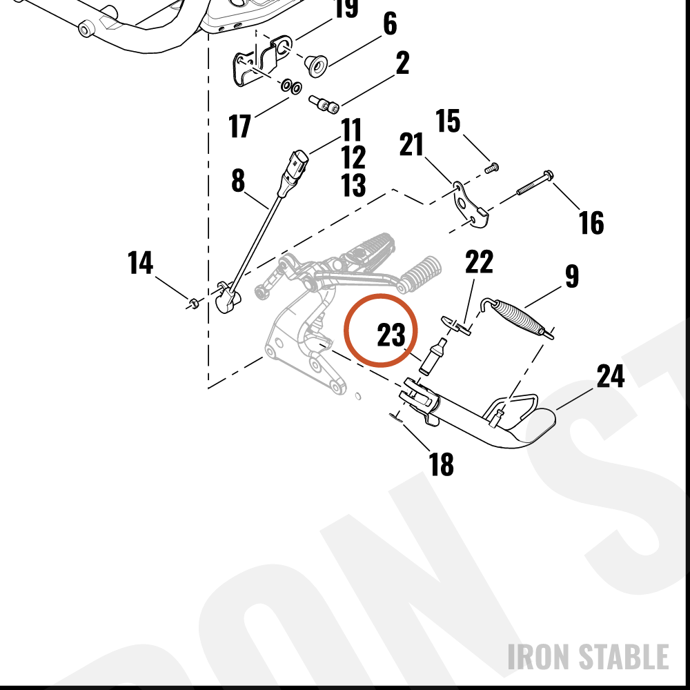 Harley-Davidson Pin, Cam Stop, Jfystand