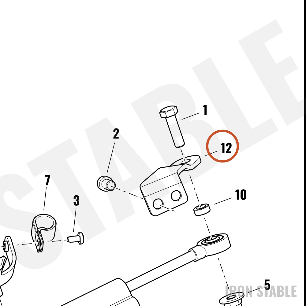 Harley-Davidson Bracket, Steer Damper