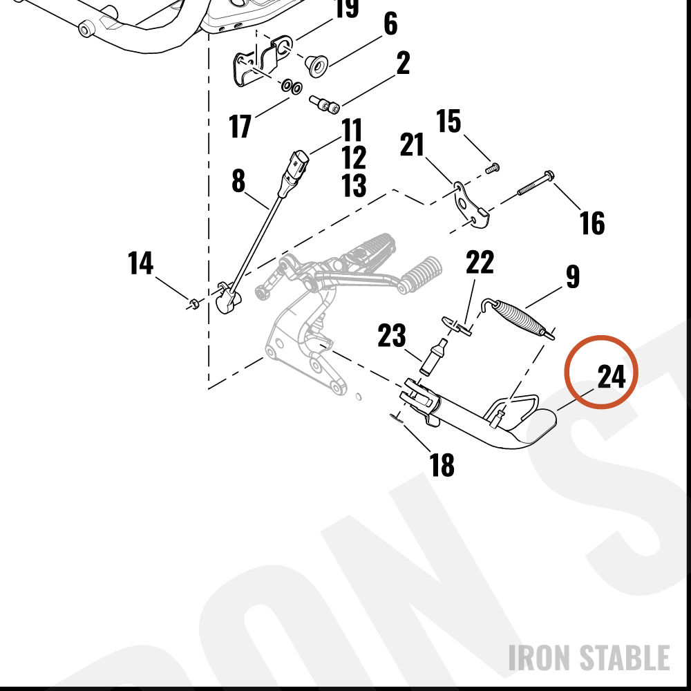 Harley-Davidson S-Stnd Assembly, Weldment
