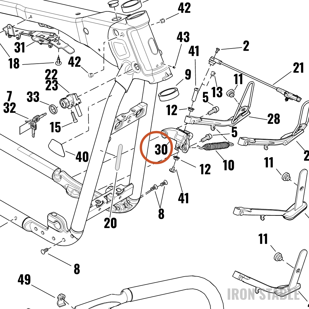 Harley-Davidson Bracket, S-Stnd, Mount
