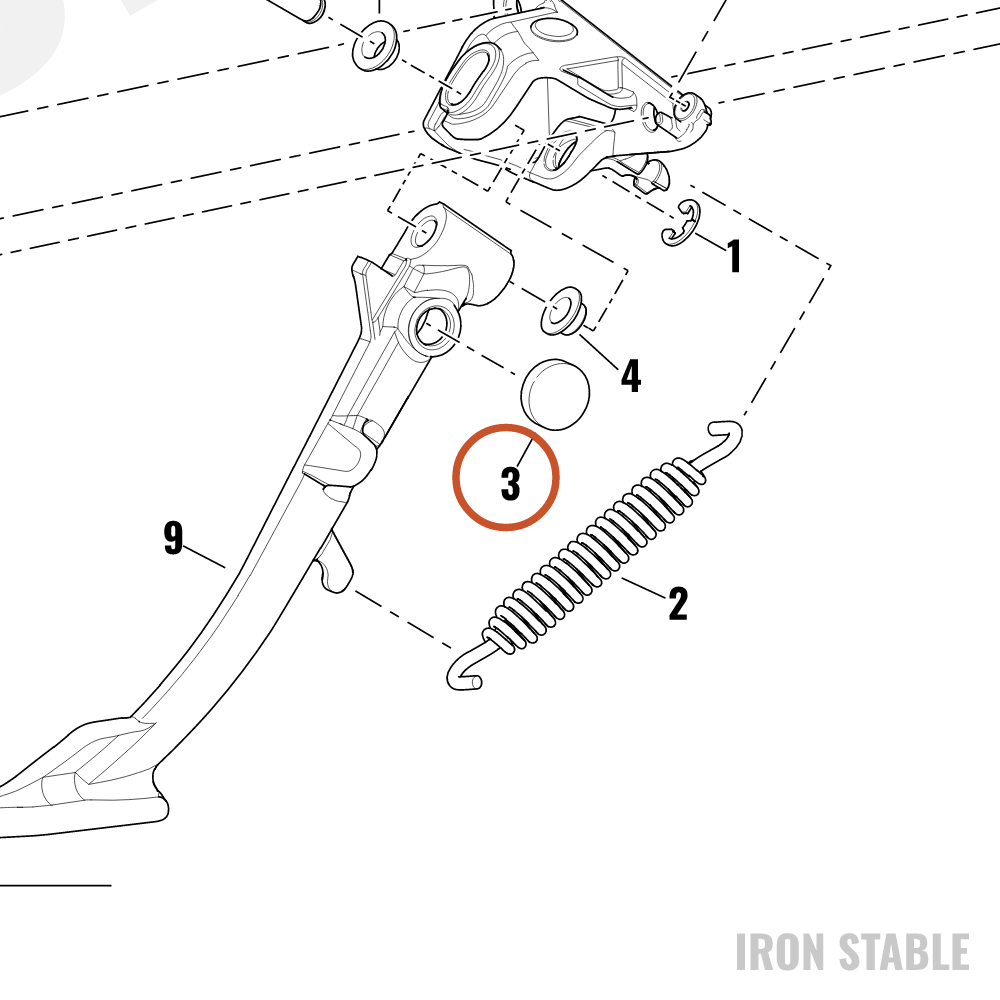 Harley-Davidson S-Stnd Leg Sub-Component, Bumper