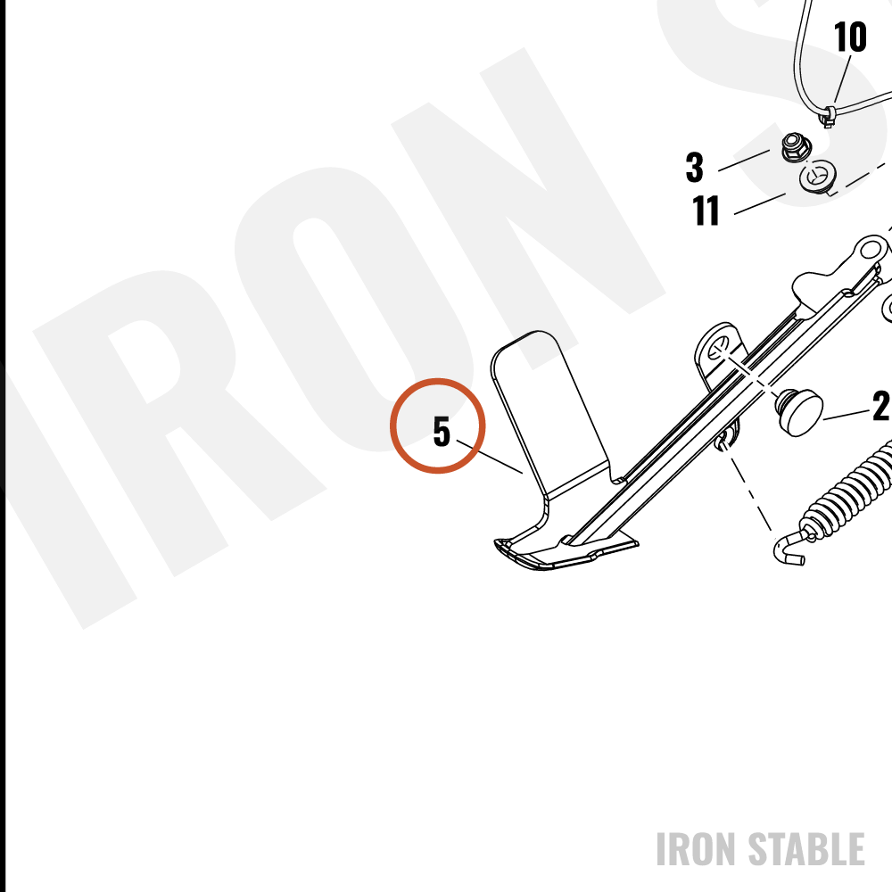 Harley-Davidson Leg, S-Stnd, Pntd, 155mm