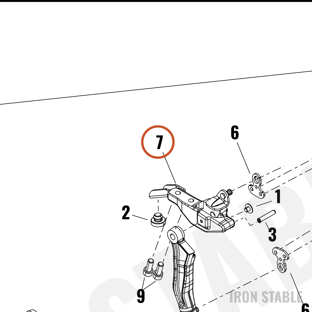 Harley-Davidson S-Stnd Leg Sub-Component, Center St