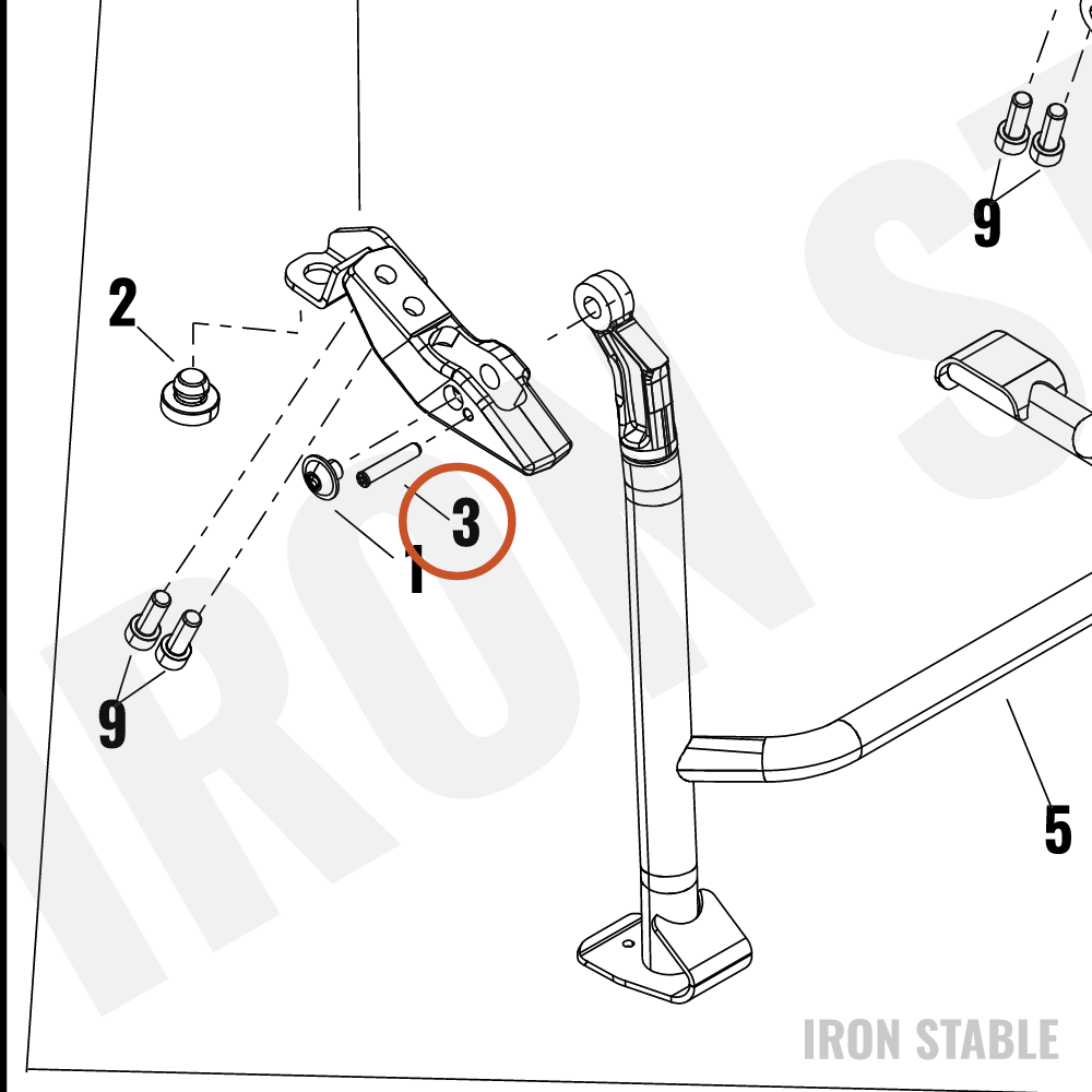 Harley-Davidson Pin, S-Stnd Pvt, Centerstand